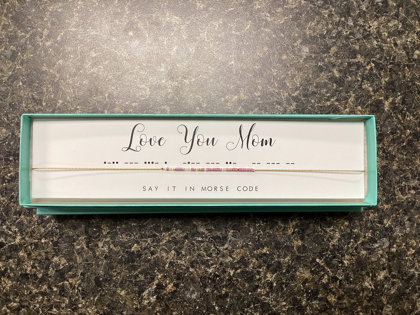Love You Mom Morse Code Necklace