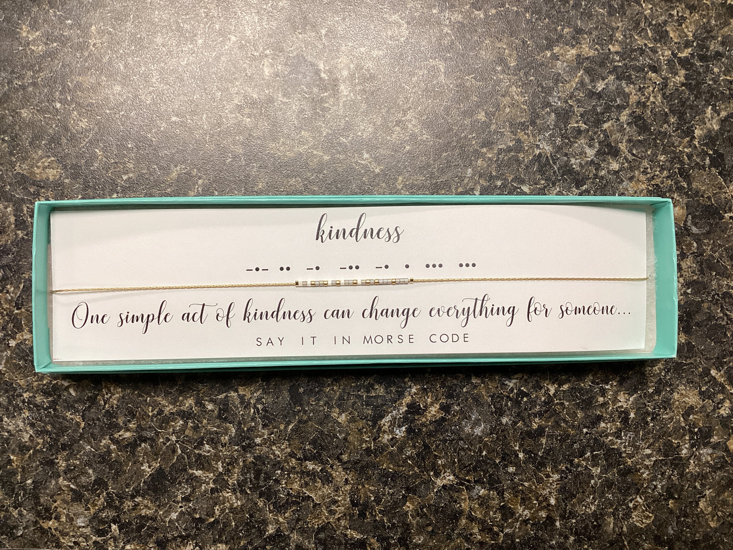 Kindness Morse Code Necklace