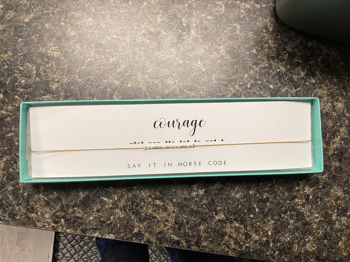 Courage Morse Code Necklace
