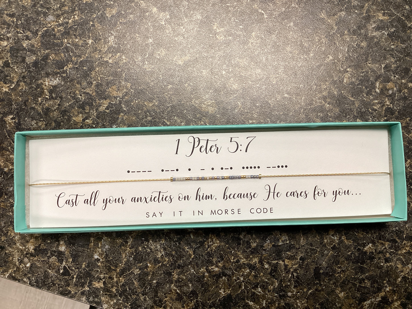 1 Peter 5:7 Morse Code Necklace