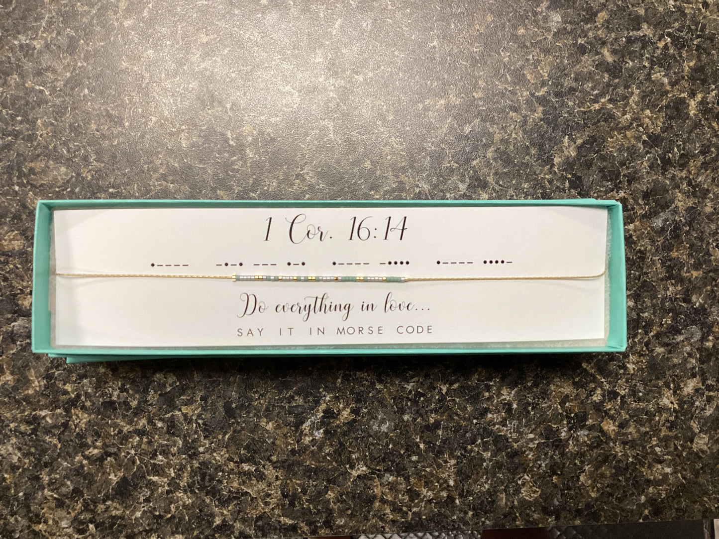 1 Cor 16:14 Morse Code Necklace