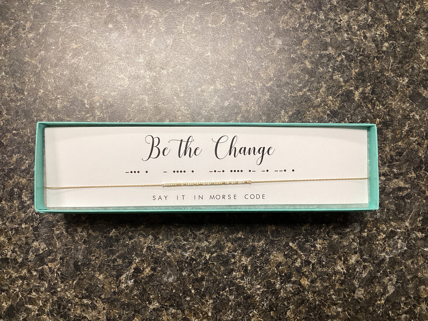 Be The Change Morse Code Necklace