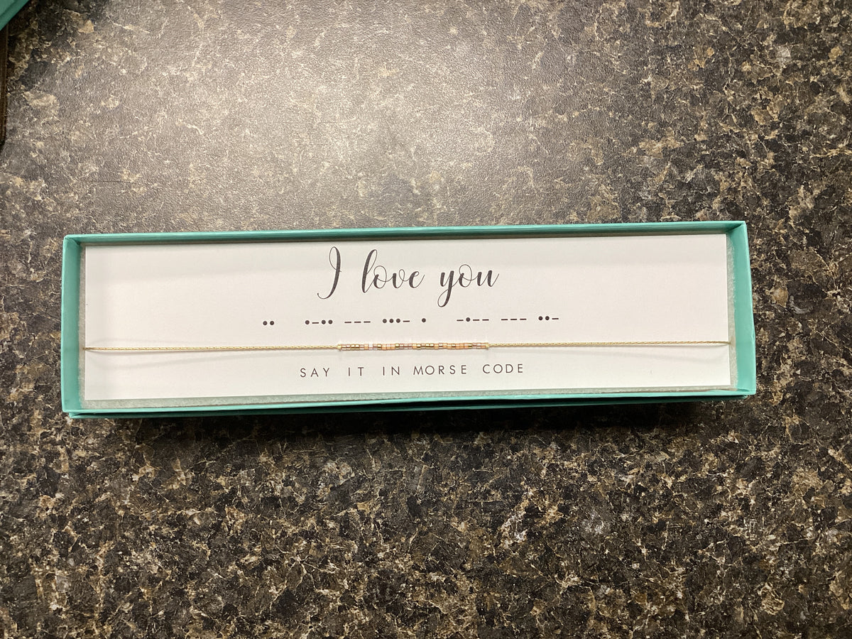 I Love You Morse Code necklace