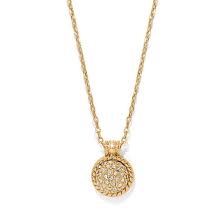 Illumina Celeste dome gold necklace