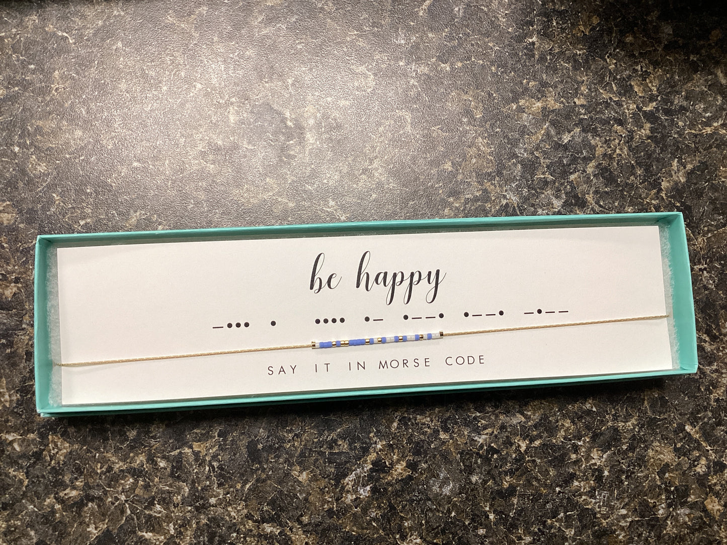 Be Happy Morse Code Necklace