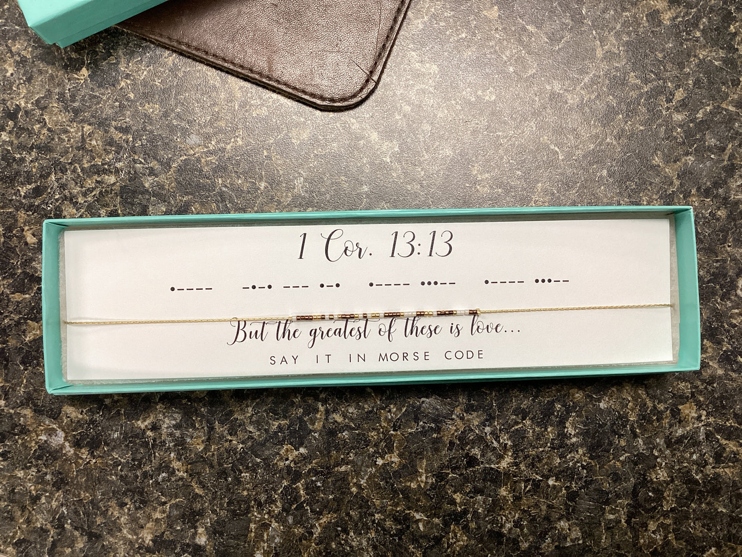 1 Cor 13:13 Morse Code Necklace