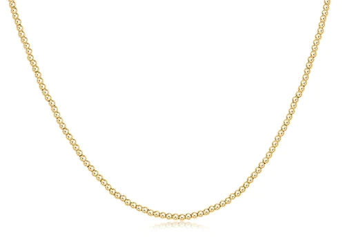 Classic Gold 2mm bead 15" choker