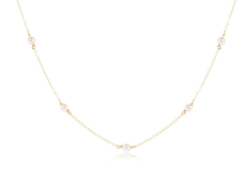 Simplicity choker 15"pearl chain