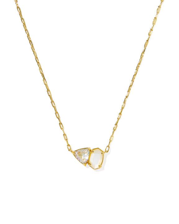 Tatum gold neutral mix necklace