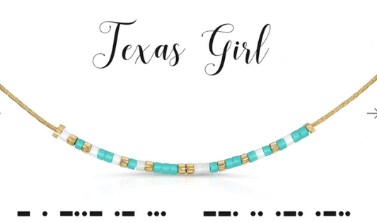 Texas Girl Morse Code necklace