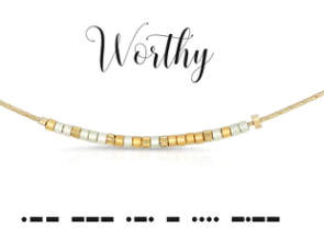 Worthy morse code necklace
