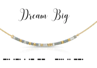 Dream Big Morse Code necklace