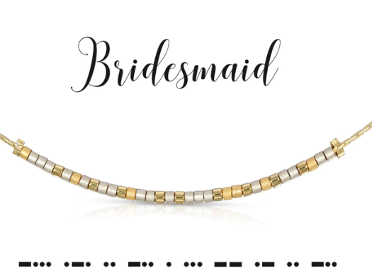 Bridesmaid Morse Code Necklace