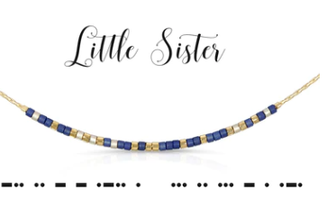 Little Sister Morse code necklace