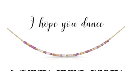 I Hope you Dance morse code necklace
