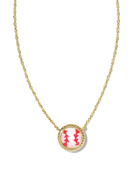 Baseball gold ivory necklace