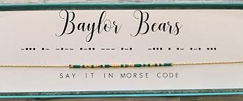 Baylor Bears morse code necklac