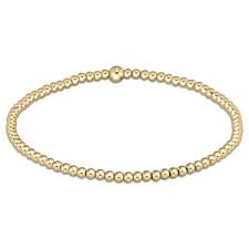 Classic Gold 2.5mm Beaded Bracelet