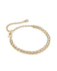 Bella gold white crystal tennis bracelet