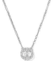 Bella silver white crystal necklace