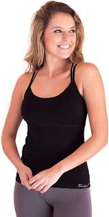 Black cotton athleisure cami - Large