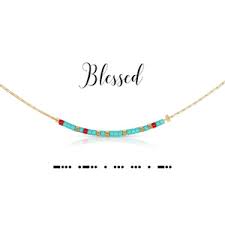 Blessed Morse Code necklace