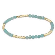 Blissful gold Amazonite 2.5mm Beaded Bracelet