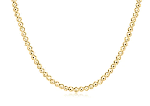 Classic Gold 4mm bead 15" choker