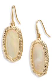 Dani gold ridge framed golden abalone earrings