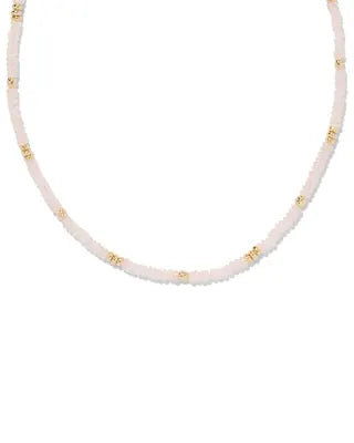 Deliah gold rose strand necklace
