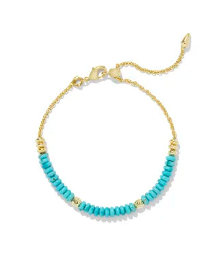 Deliah gold turquoise chain bracelet