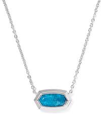 Elisa bezel silver indigo magnesite necklace