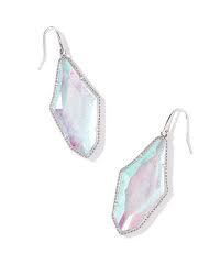 Evelyn Silver Crystal Rock Earrings