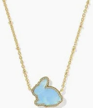 Bunny Gold light blue necklace