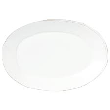 Lastra White Small oval platter