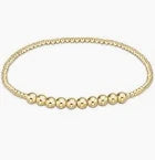 Classic Gold Beaded Bliss 2mm beaded bracelet - 4mm gold
