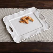 Vida Alegria White Rectangle Tray