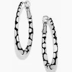 Pebble oval small hoop earrings