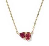 Tatum gold burgundy mix necklace