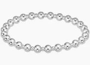 Classic Grateful Pattern 5mm Bead Silver Bracelet