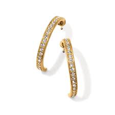Meridian Zenith gold medium hoop earrings