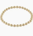 Dignity Grateful Pattern 4mm Beaded Bracelet-Gold