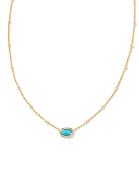 Elisa mini gold turquoise necklace