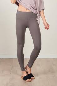 Grey cotton athleisure leggings - Medium