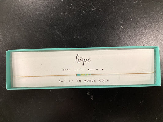 Hope Morse Code Necklace