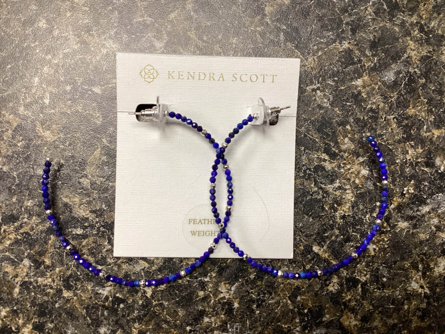 Scarlet hoop rhod blue lapis ea