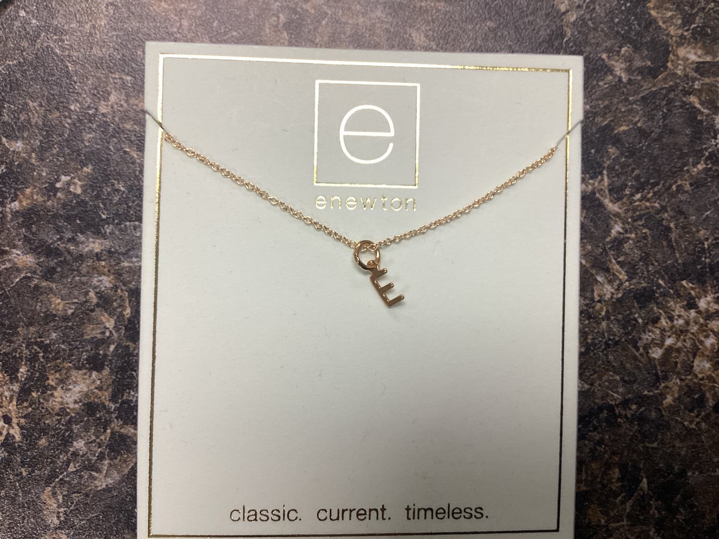 Respect Gold E short necklace