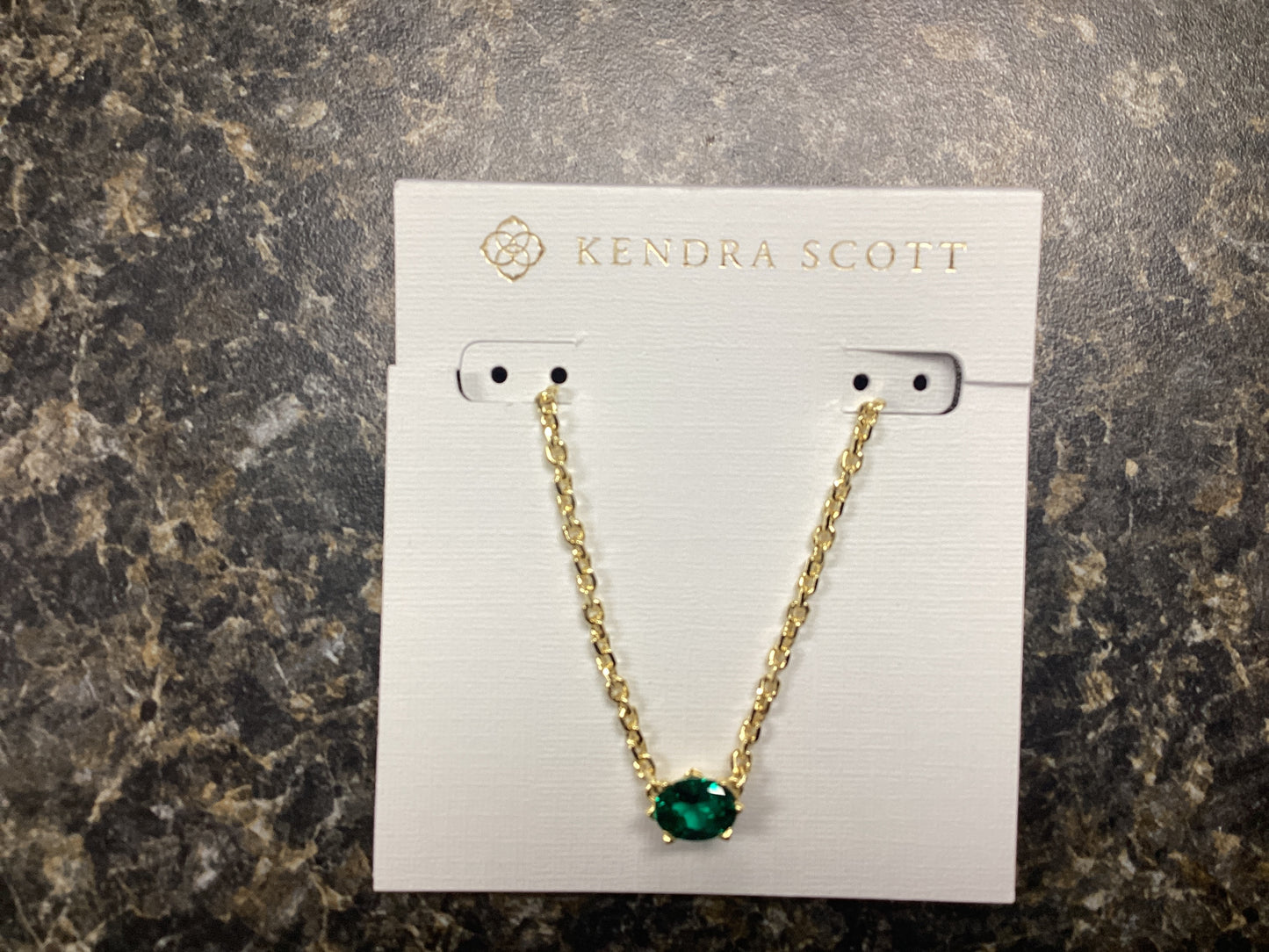 Cailin gold green necklace