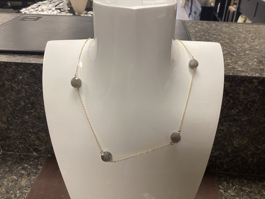 Admire gold labradorite 15" choker necklace