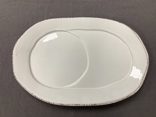 Lastra White oval tray